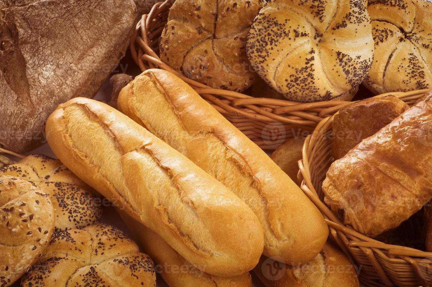 pão fresco e pastelaria foto