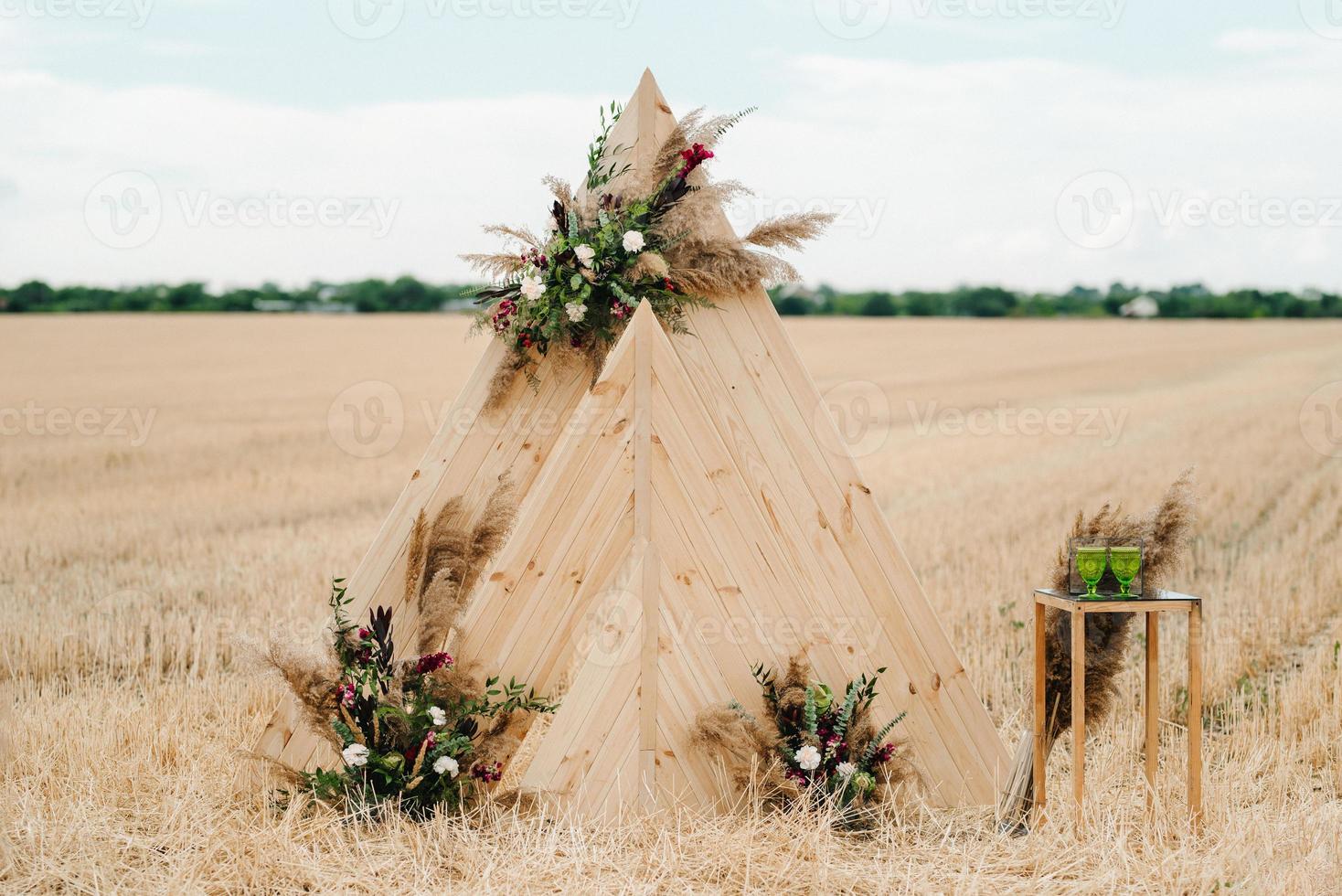 área de cerimônia de casamento foto