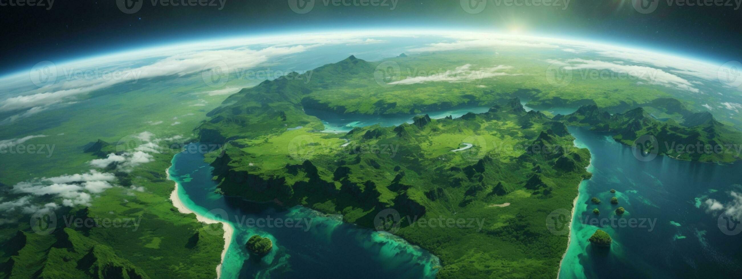 verde planeta - terra. ai gerado foto