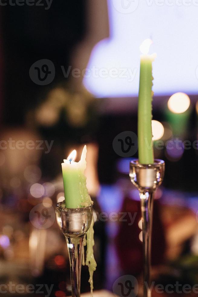 elegantes decorações de casamento feitas de flores naturais foto