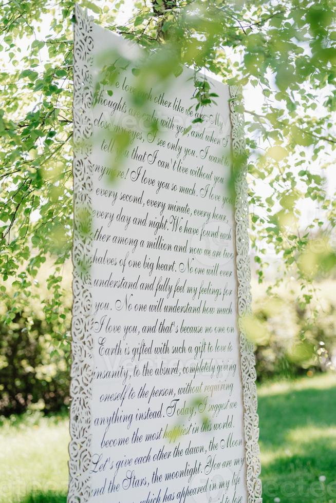 área de cerimônia de casamento foto