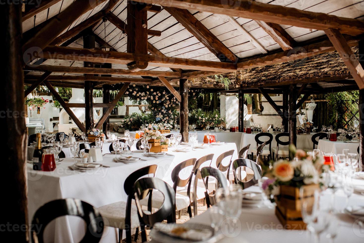 decoração de flores de casamento foto