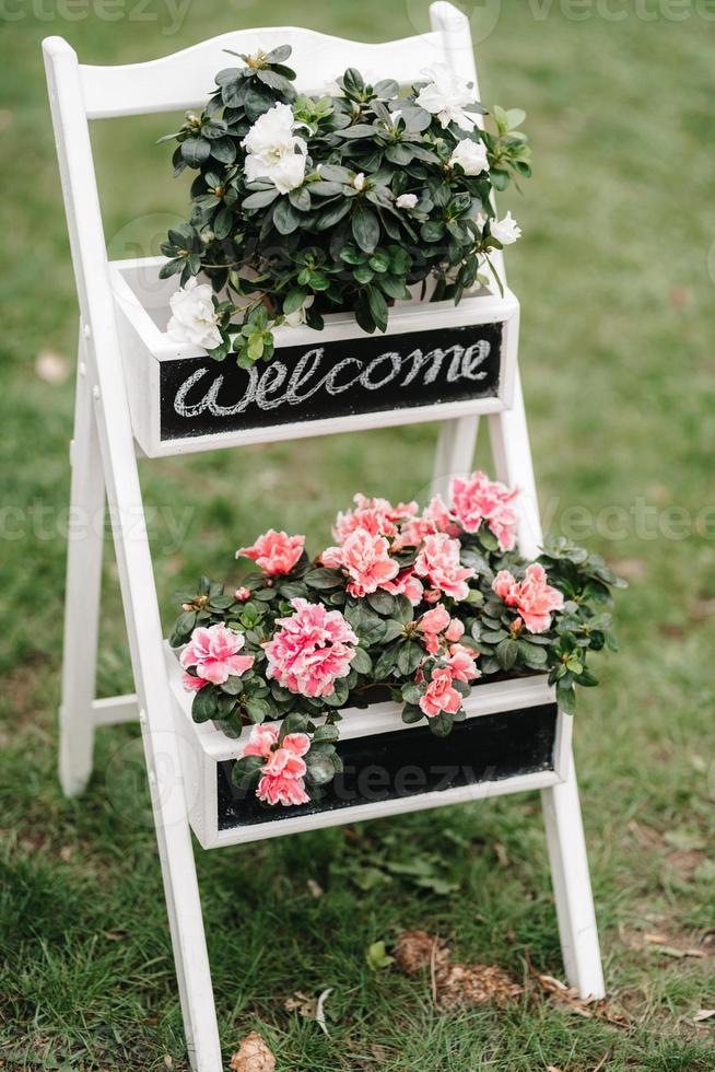 decoração de flores de casamento foto