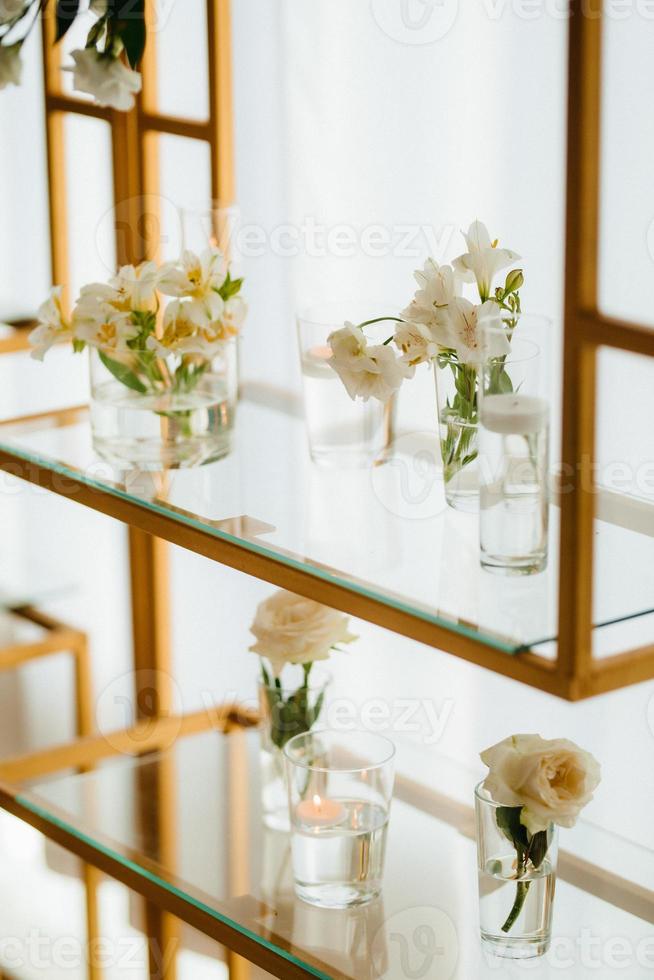 decoração de flores de casamento foto