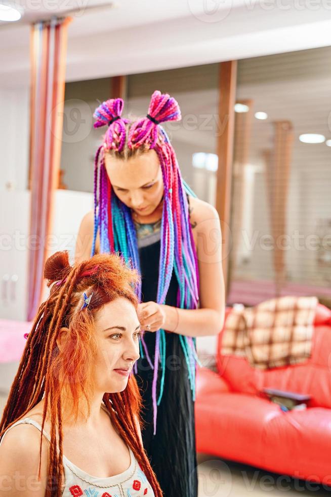 penteado hippie e boho. foto