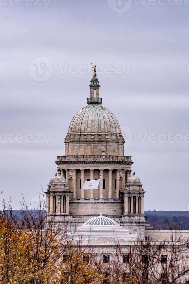 providence rhode island skyline durante a temporada de outono foto