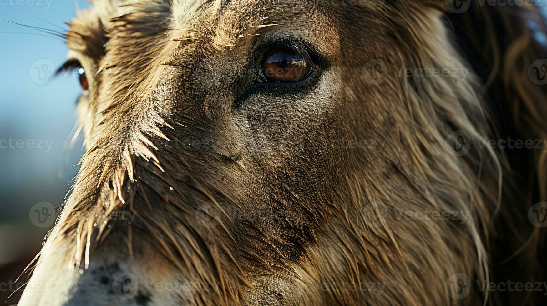 fechar-se foto do uma zorse olhando qualquer direção. generativo ai