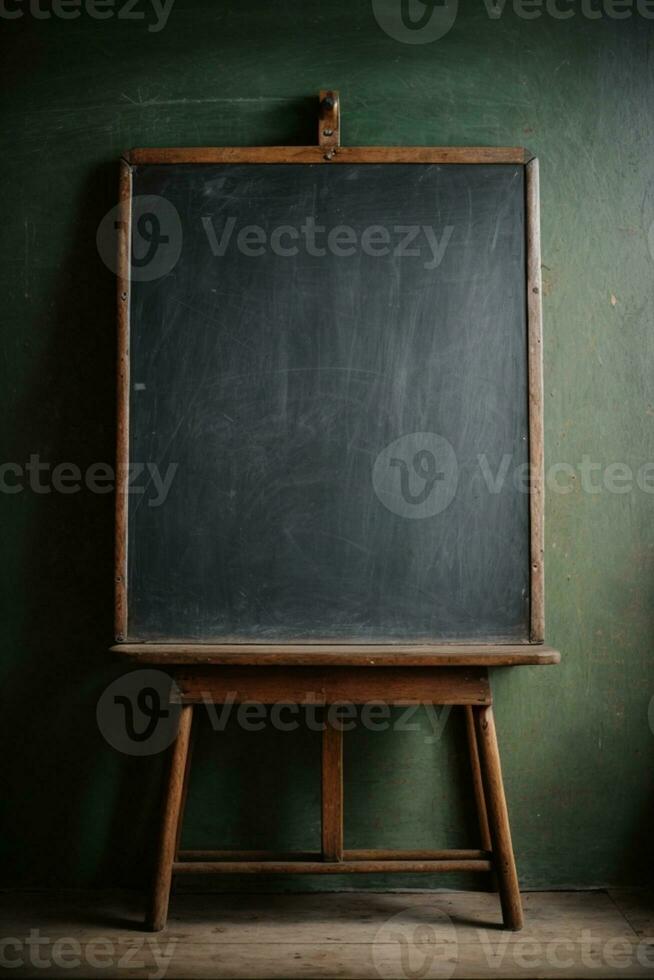 vintage quadro-negro ou escola ardósia. ai gerado foto