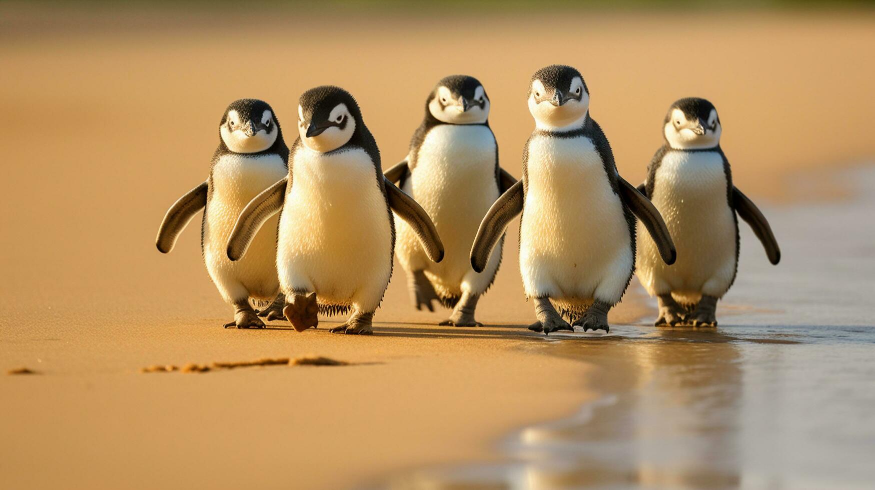 bamboleando maravilha uma brincalhão pinguim parada, ai generativo foto