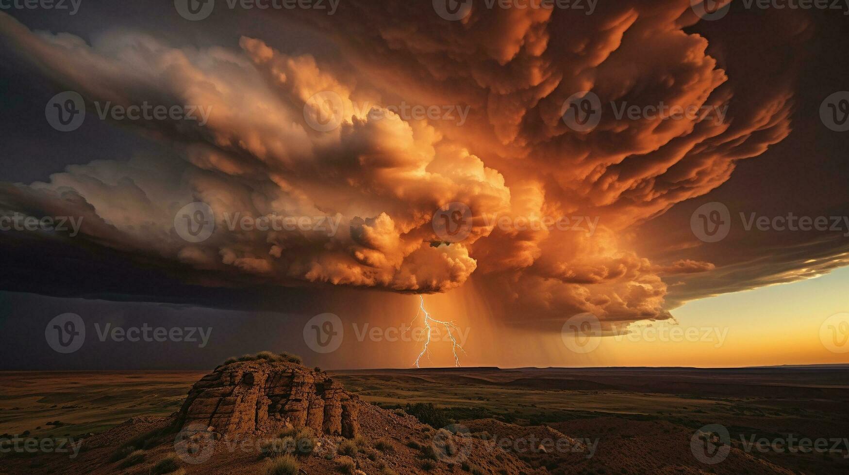 generativo ai, etéreo drama uma cativante céu foto