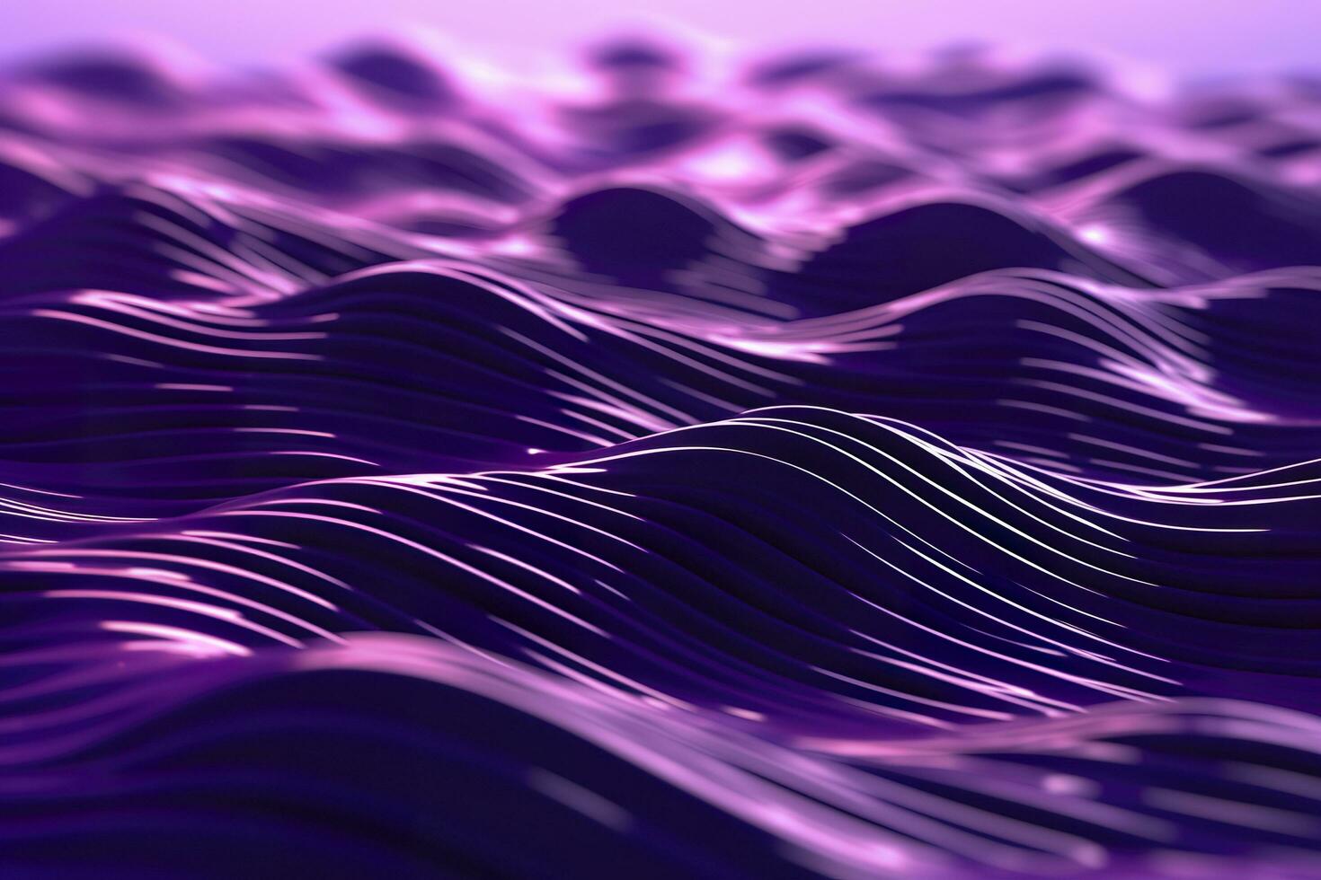 3d renderiza tecnológica ondas com roxo, e vibrante cores. ai generativo foto