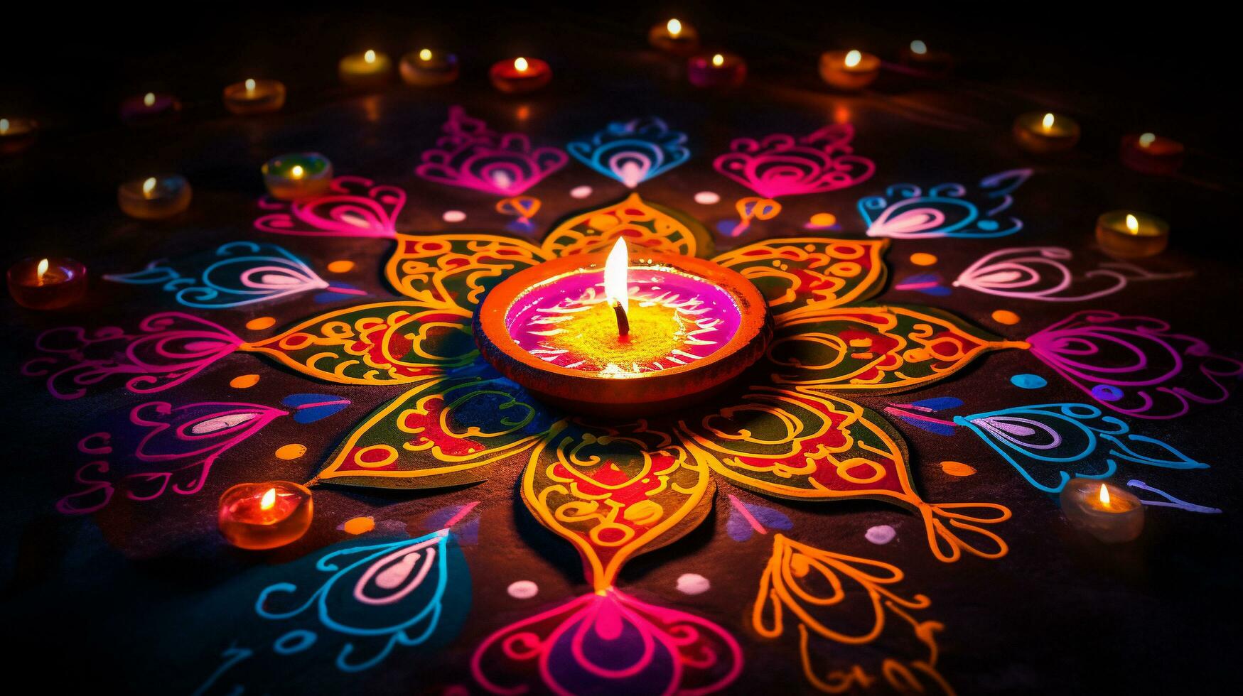 uma cativante exibição do diwali esplendor foto