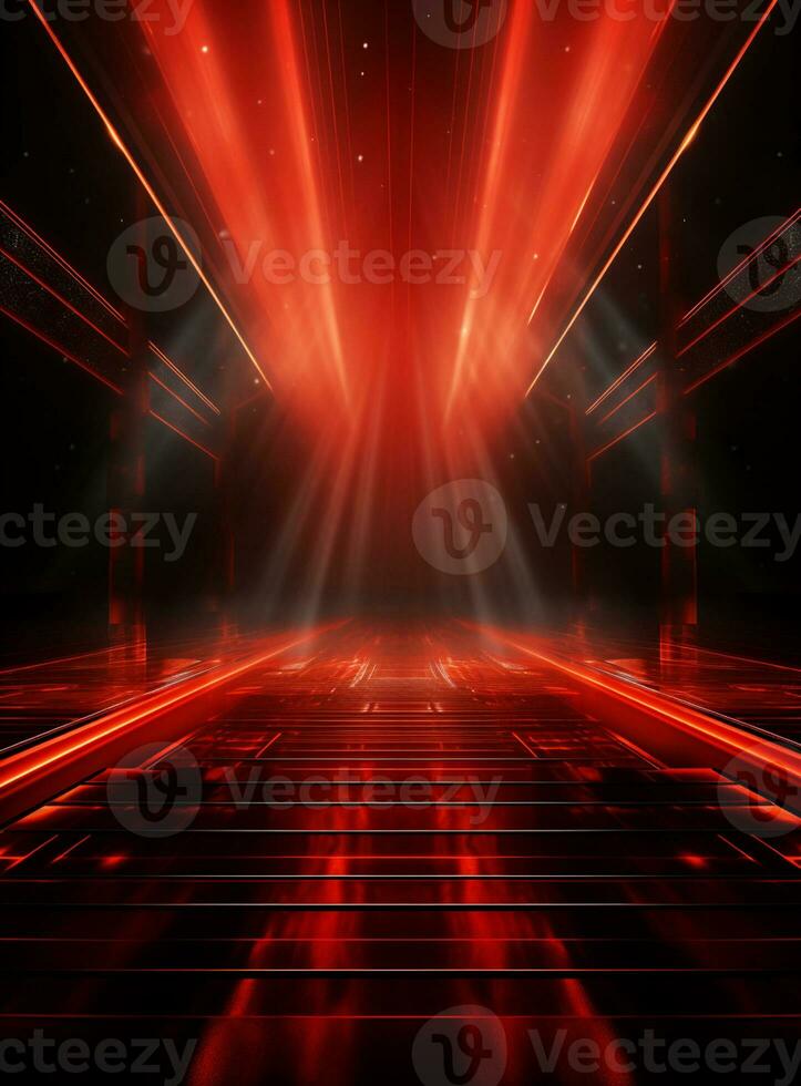 ai generativo pano de fundo com iluminação do vermelho holofotes para folhetos realista imagem ultra hd Alto Projeto foto