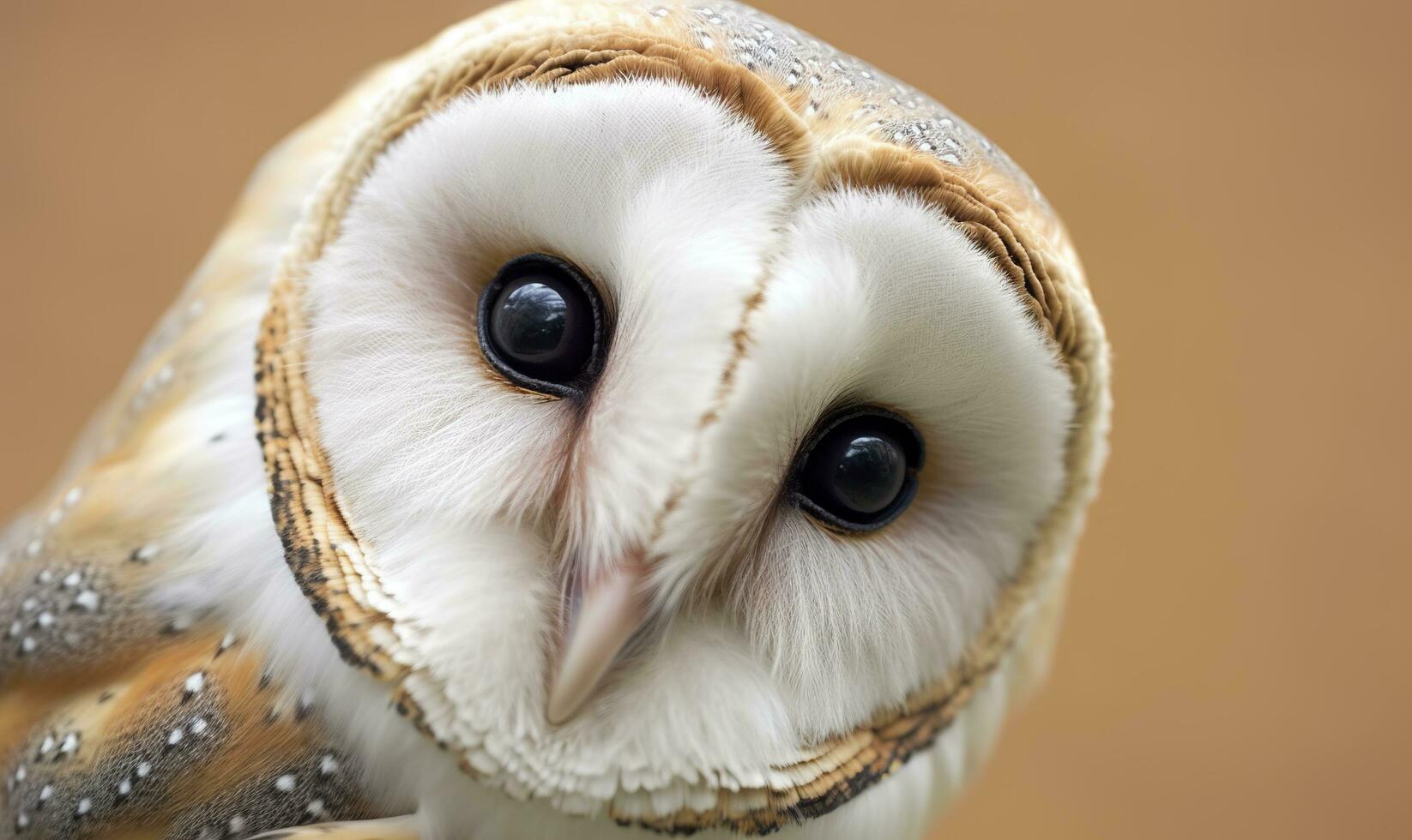 tyto alba cabeça, uma comum celeiro coruja. fechar acima. generativo ai foto