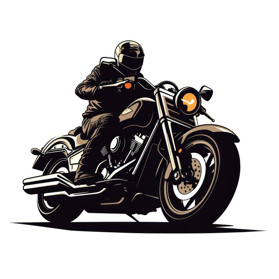 Preto motocicleta clube logotipo foto