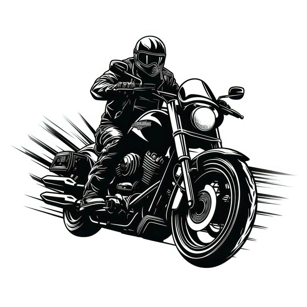 Preto motocicleta clube logotipo foto