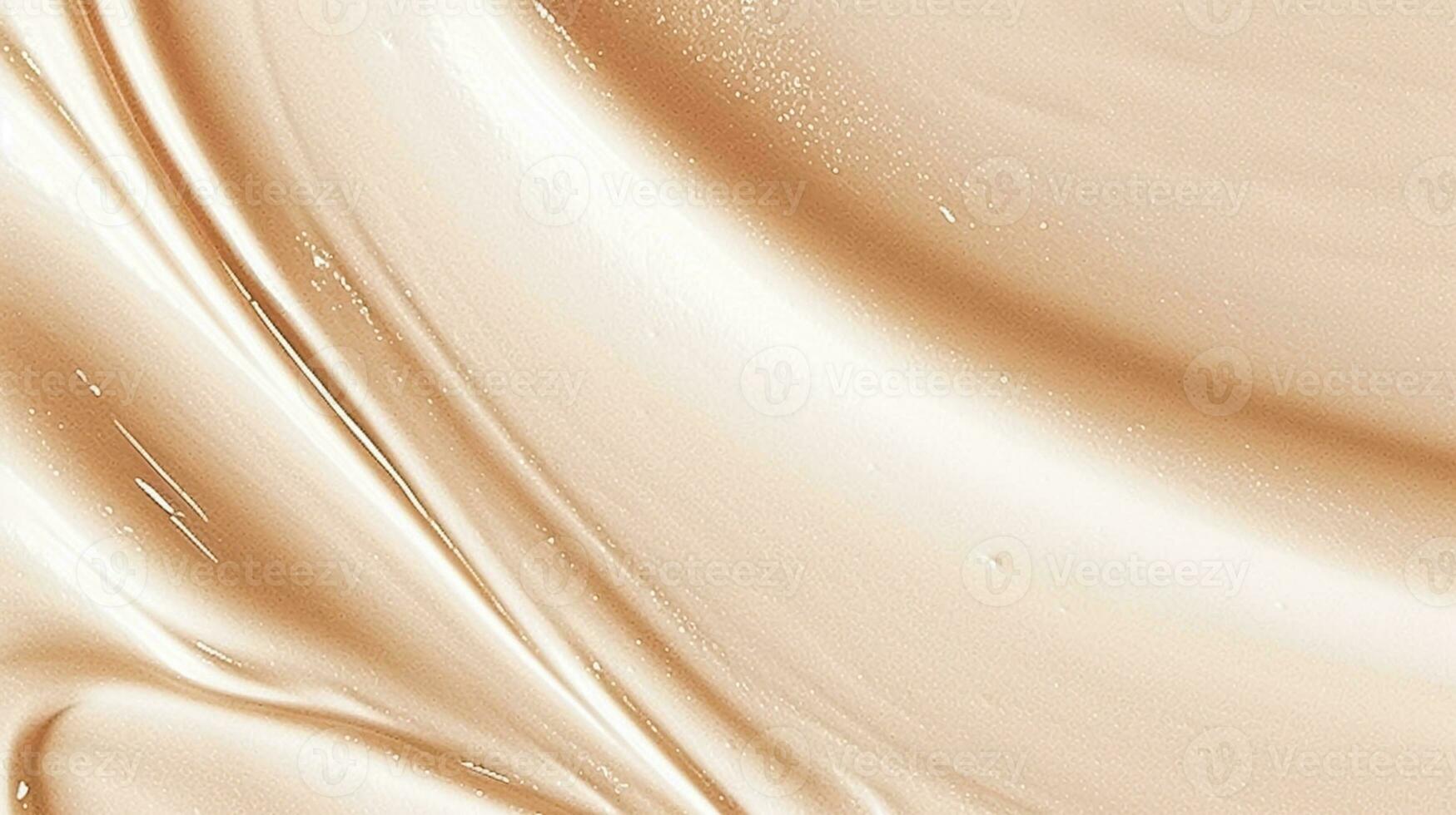 dourado bege Cosmético textura, líquido Fundação, ouro brilho, bronzeador, marcador ou corretivo Como beleza Maquiagem produtos fundo, cuidados com a pele cosméticos e luxo inventar, generativo ai foto