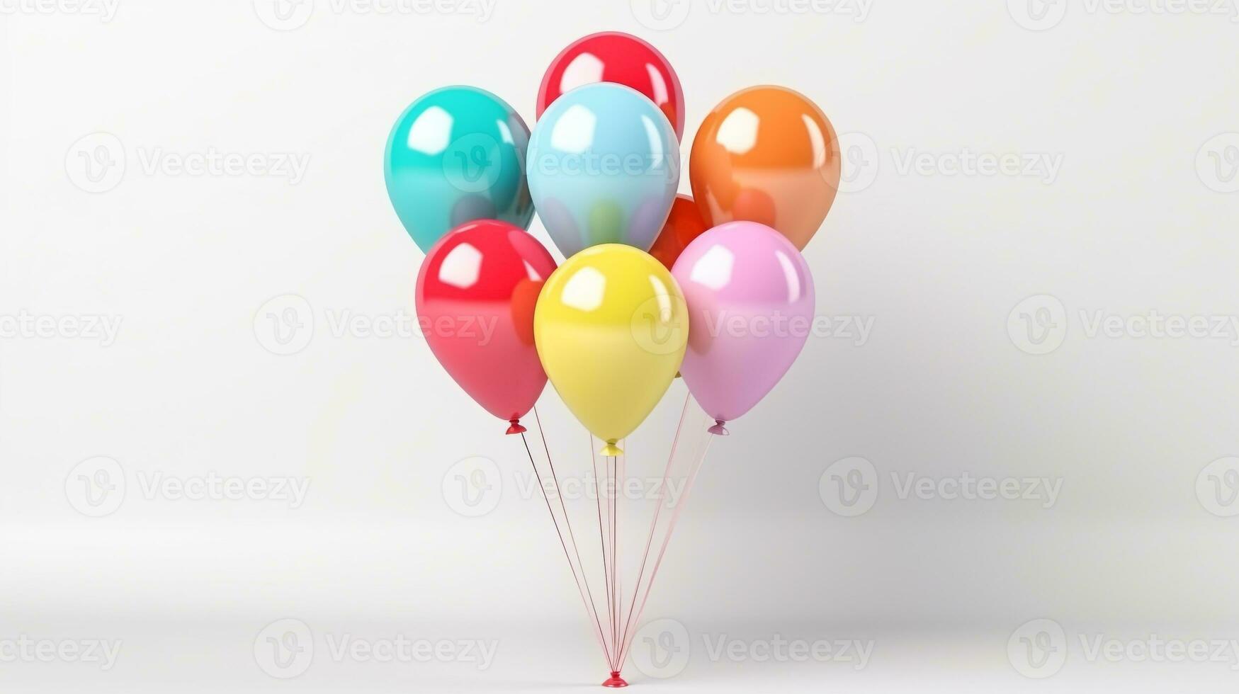 exibindo uma 3d miniatura especial forma balão. generativo ai foto