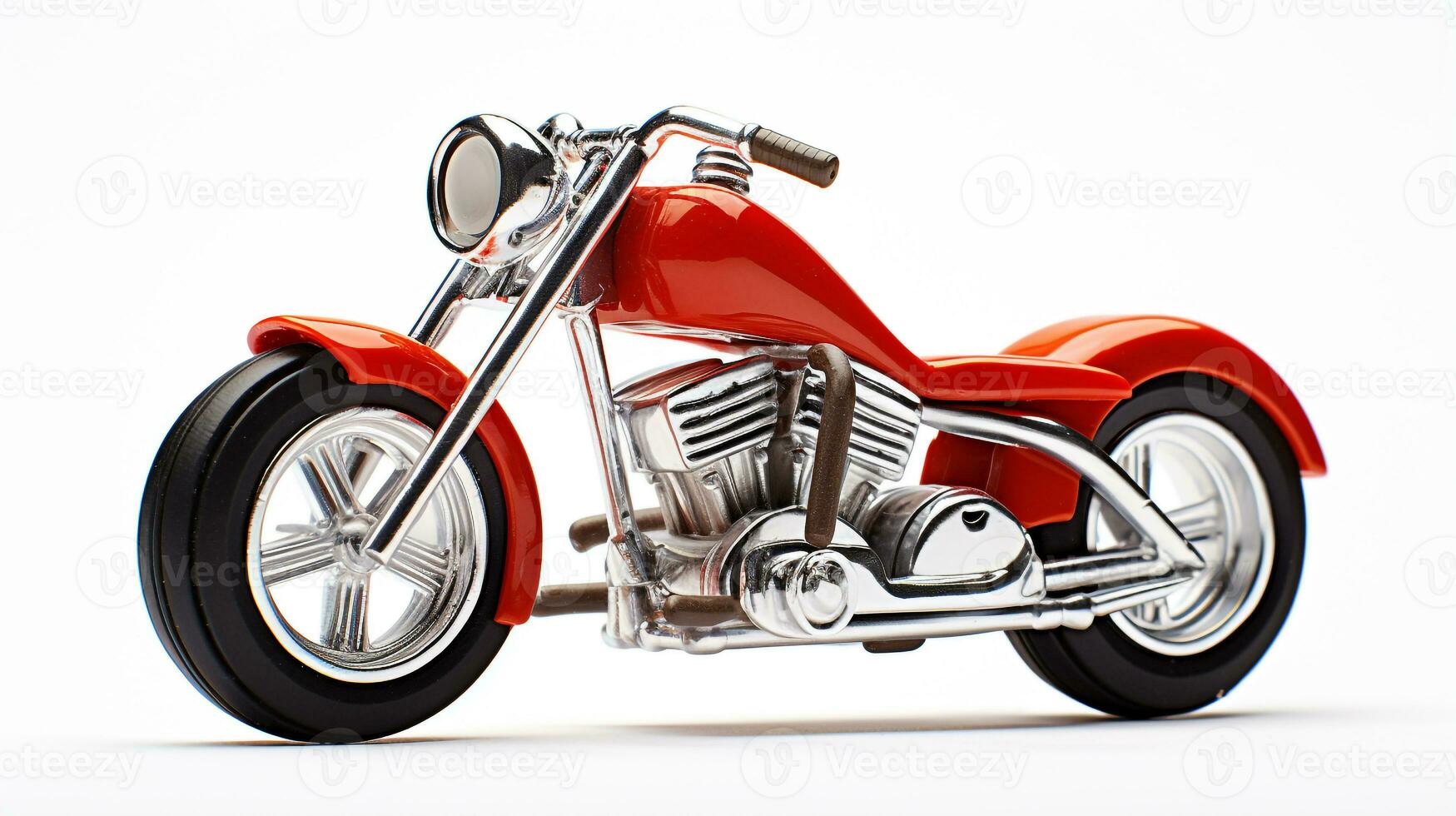 exibindo uma 3d miniatura bobber motocicleta. generativo ai foto