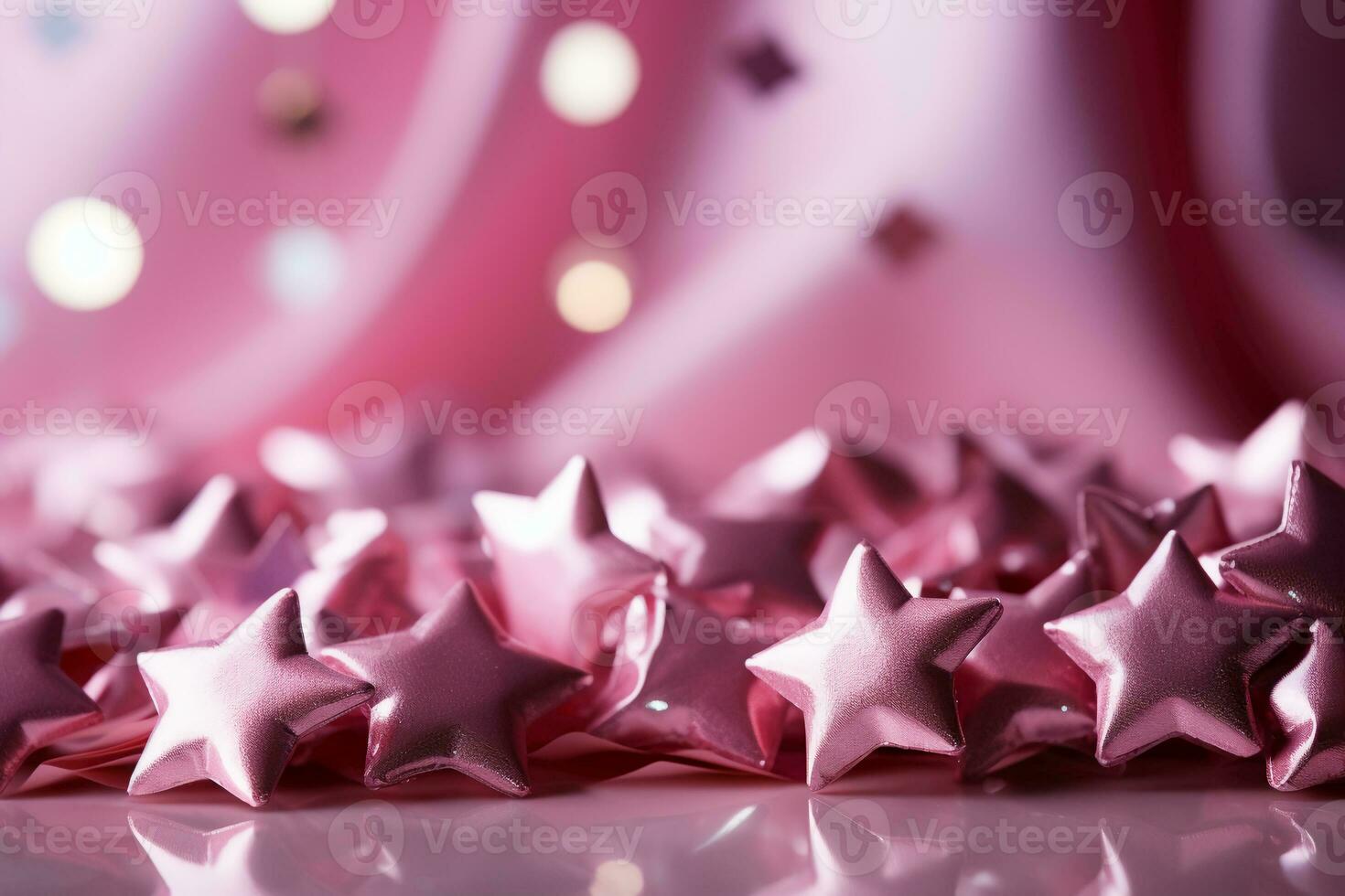 abstrato brilhante fundo com Rosa cor estrelas, na moda cor, estilo do Barbie Rosa. ai generativo foto