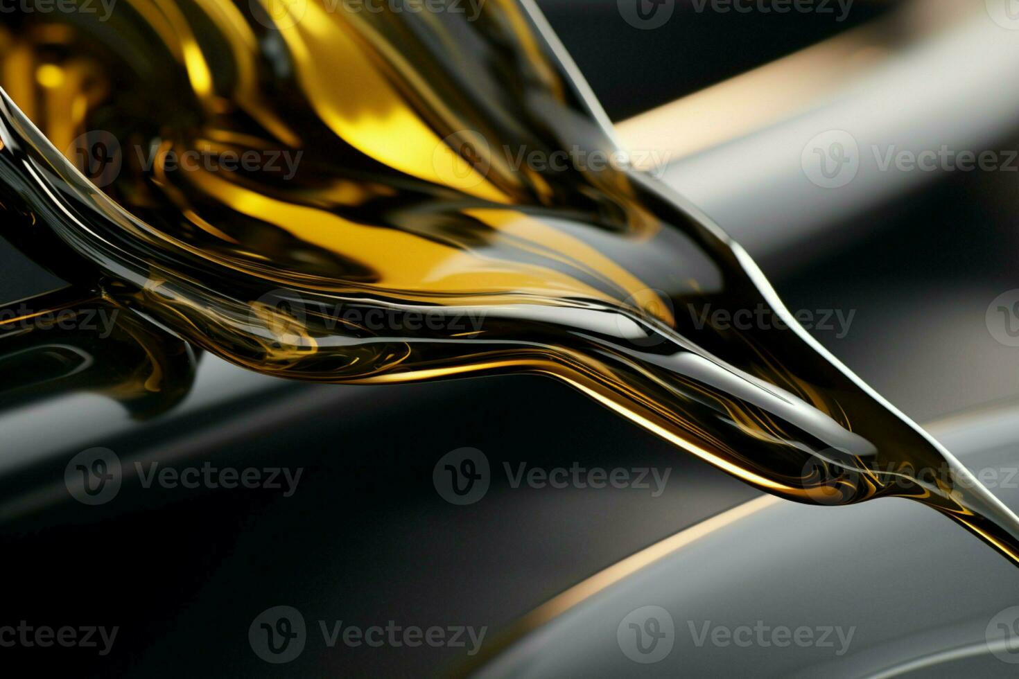 suave inscrição óleo lubrificante fluxos a partir de Preto garrafa para branco pano de fundo ai gerado foto