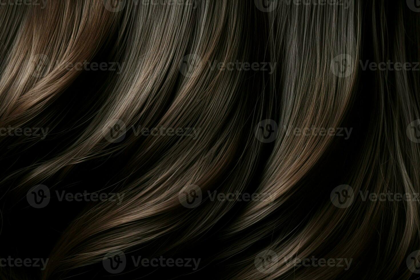 cintilante fios morena cabelo textura irradia com uma cativante brilho ai gerado foto