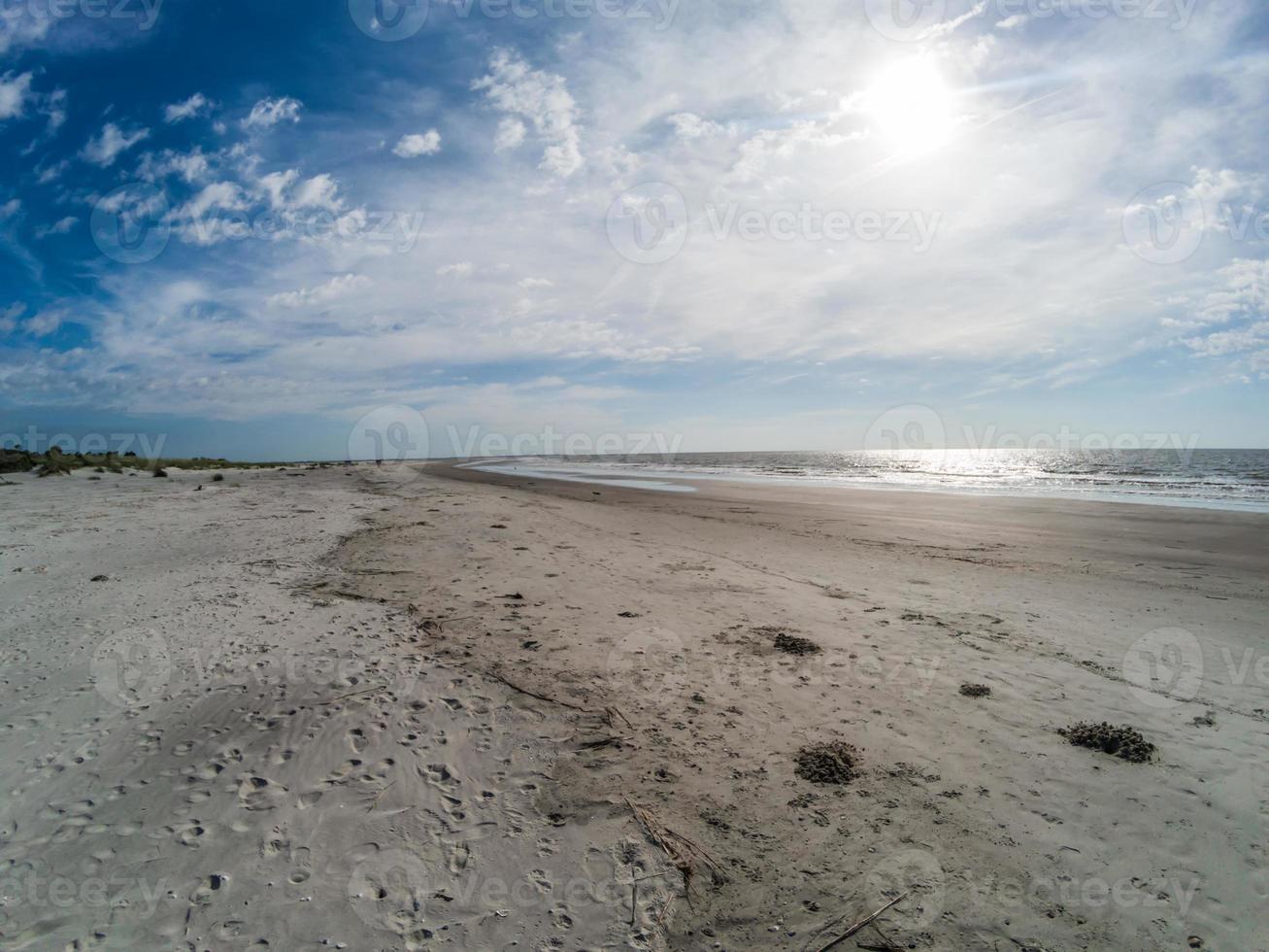 cenas de praia na ilha de caça da Carolina do Sul foto