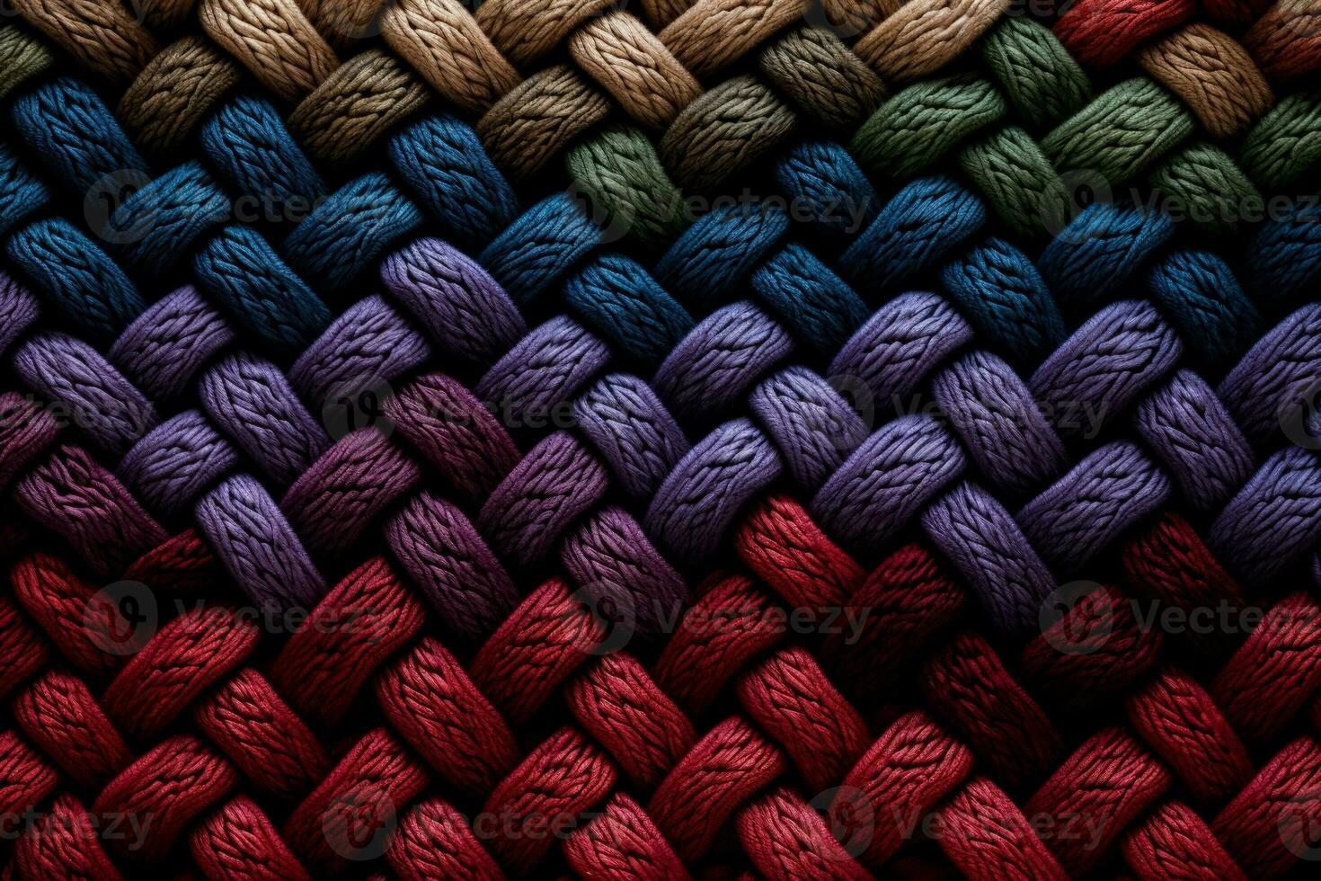extremo fechar acima tiros ilustrando a detalhado textura do tricotado lã padrões foto