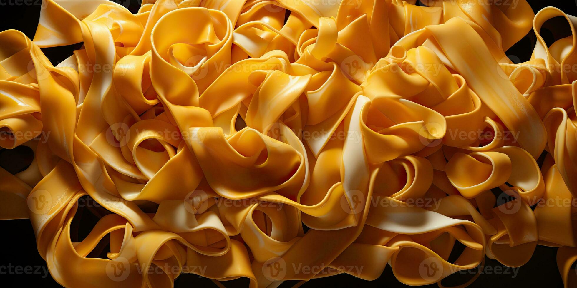 ai gerado. ai generativo. caseiro clássico italiano espaguete massa tagliatelle macarrão topo Visão abstrato Comida fundo. gráfico arte foto