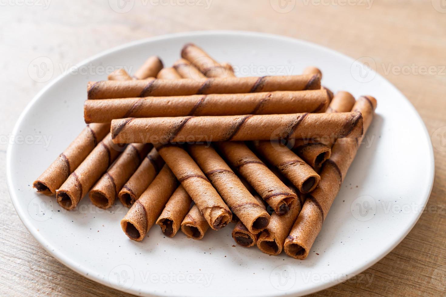 Pãozinho de wafer de café com creme de café foto