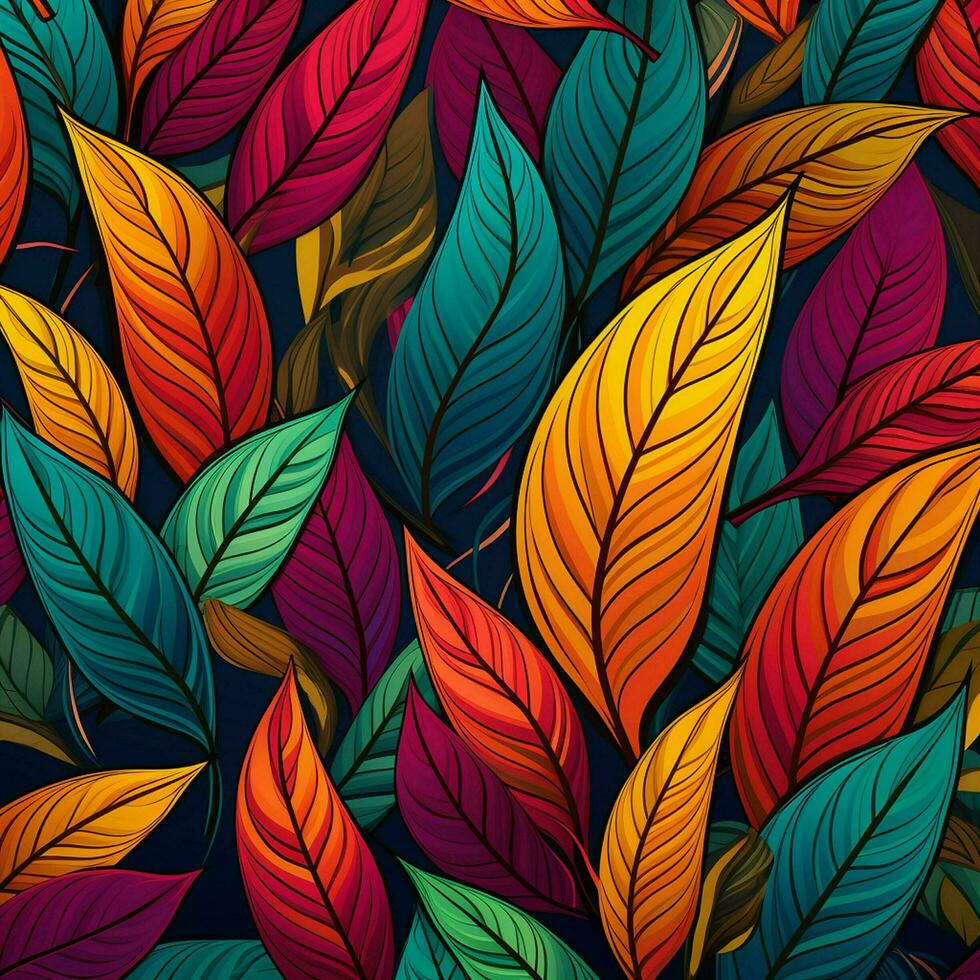 colorida tropical folhas fundo Projeto. ai gerado livre foto