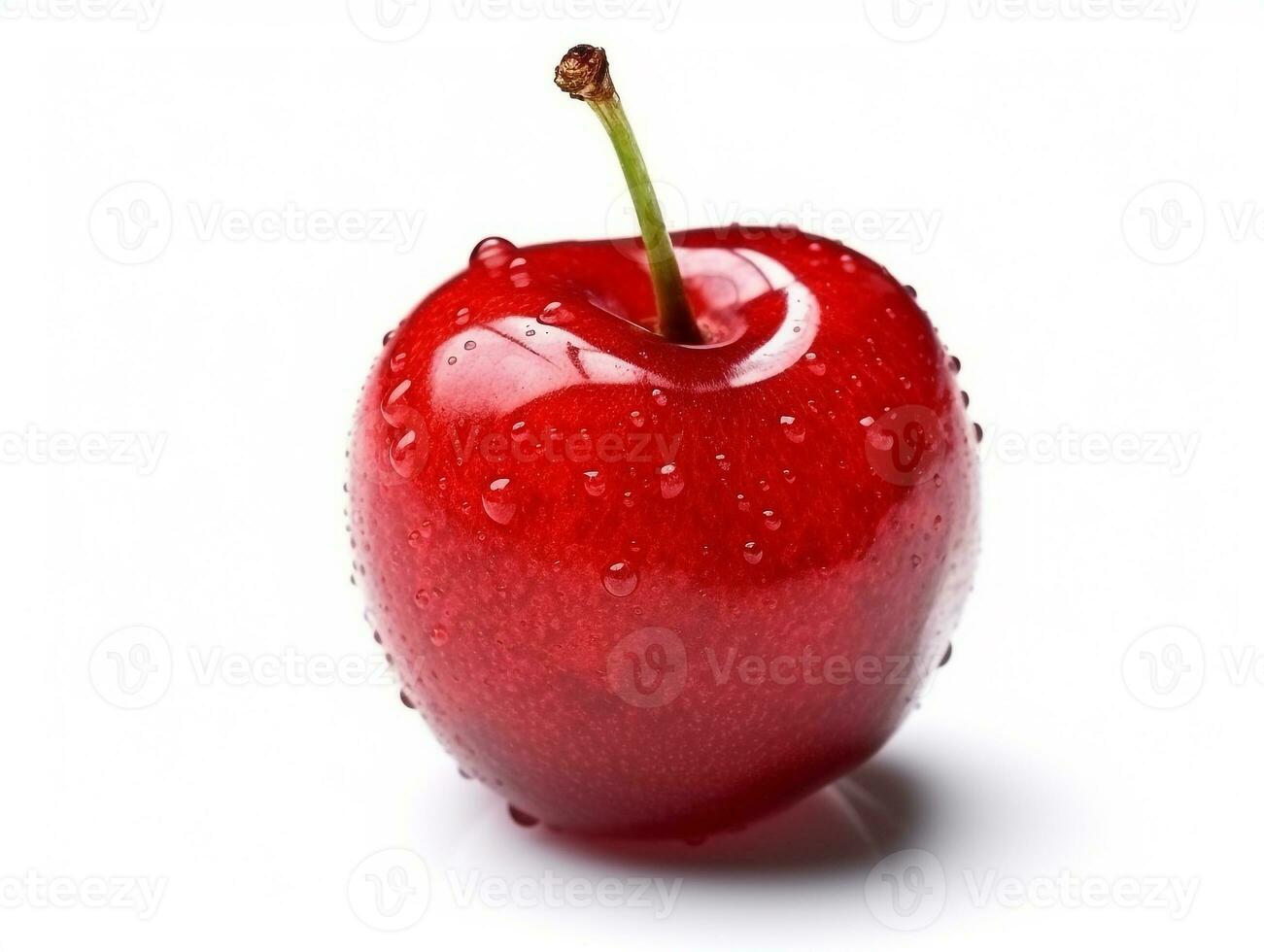 vermelho cereja fruta isolado em branco background.generative ai. foto
