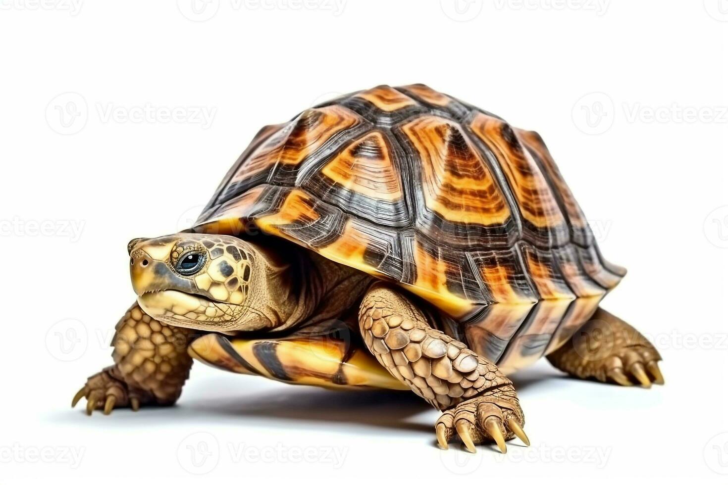 tartaruga em branco background.generative ai. foto
