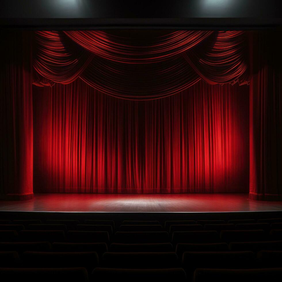 vermelho teatro cortinas foto