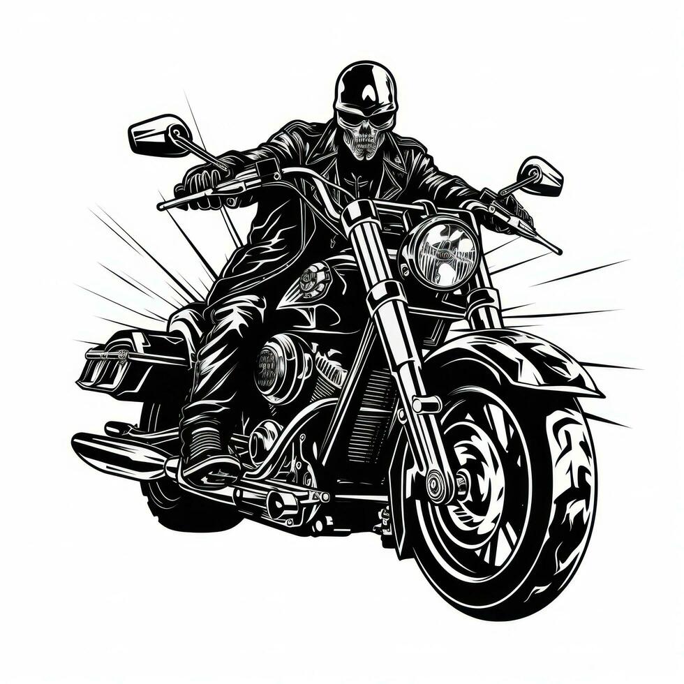 Preto motocicleta clube logotipo foto