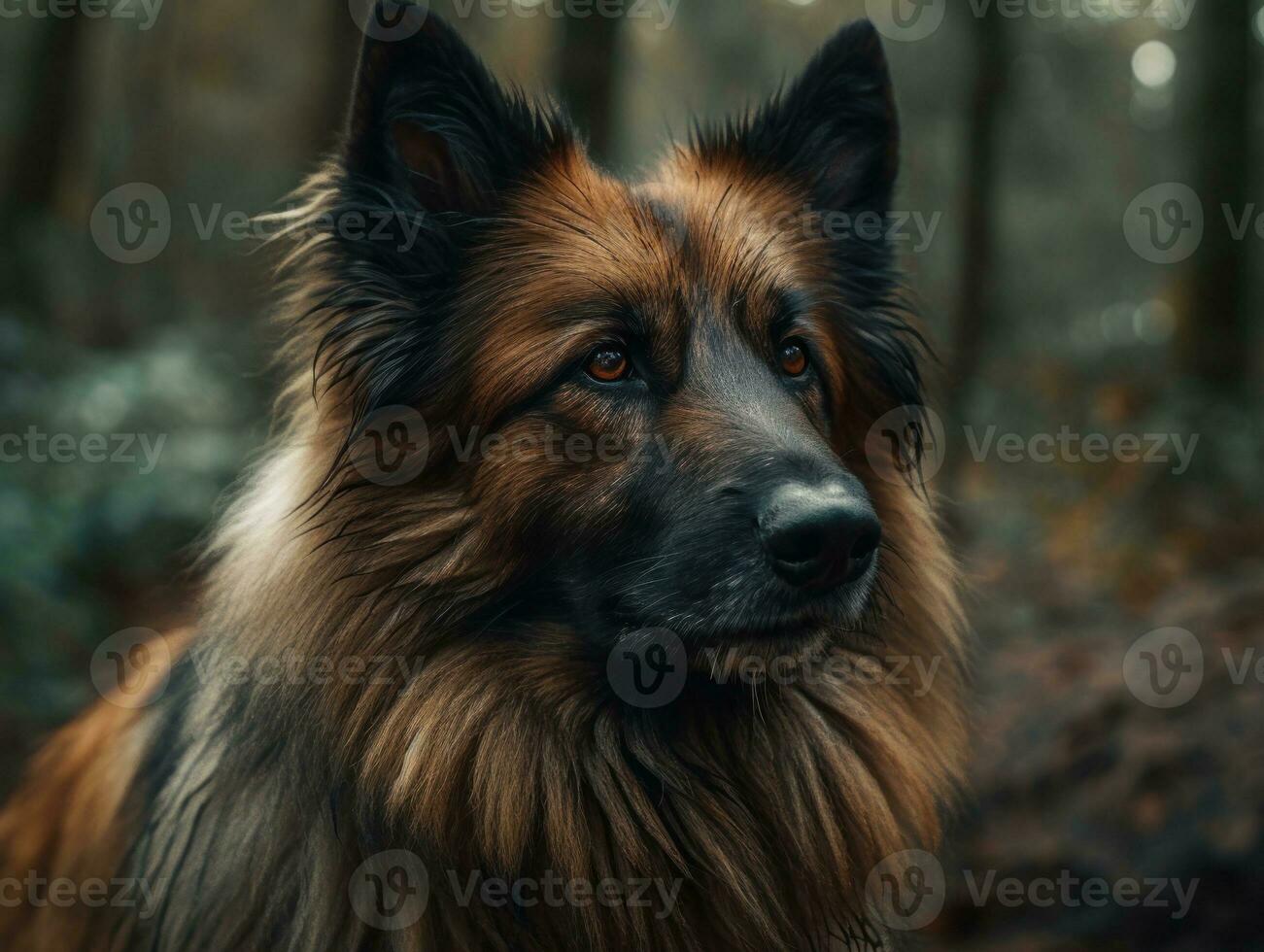 Belga tervuren cachorro criada com generativo ai tecnologia foto