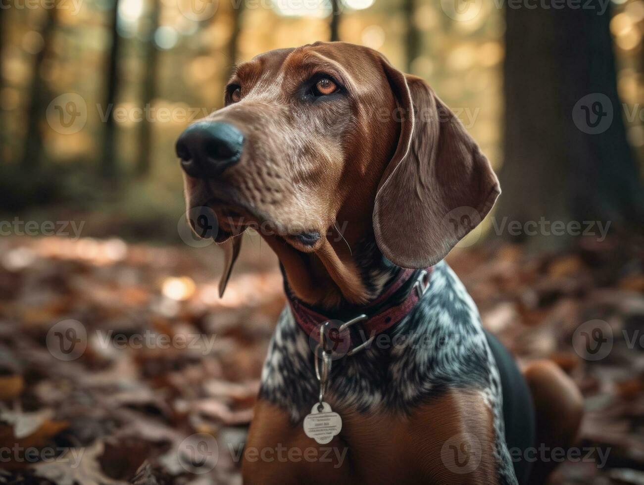 americano Inglês coonhound cachorro criada com generativo ai tecnologia foto