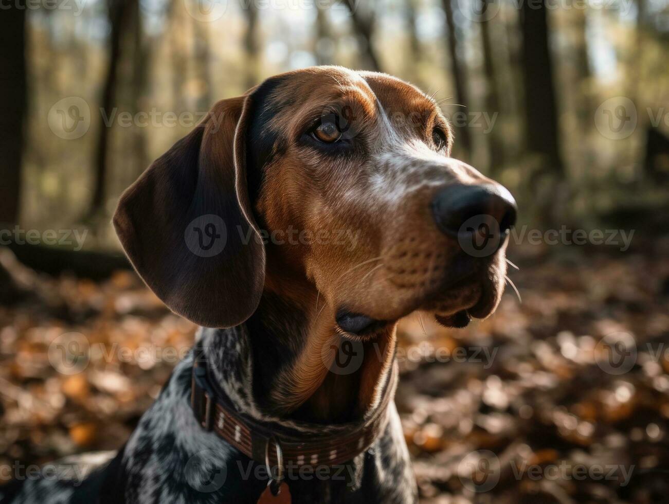 americano Inglês coonhound cachorro criada com generativo ai tecnologia foto