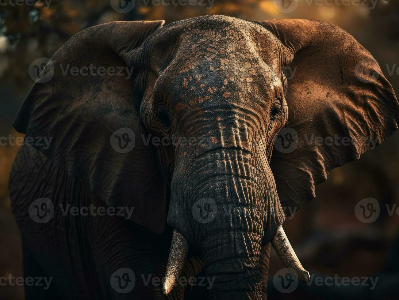 elefante retrato criada com generativo ai tecnologia foto