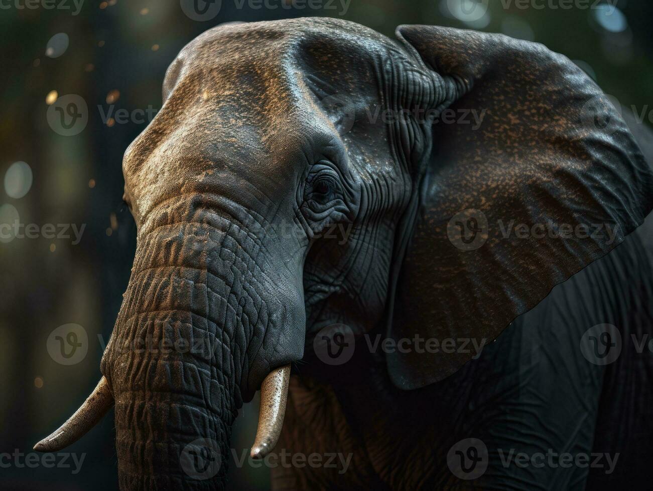 elefante retrato criada com generativo ai tecnologia foto