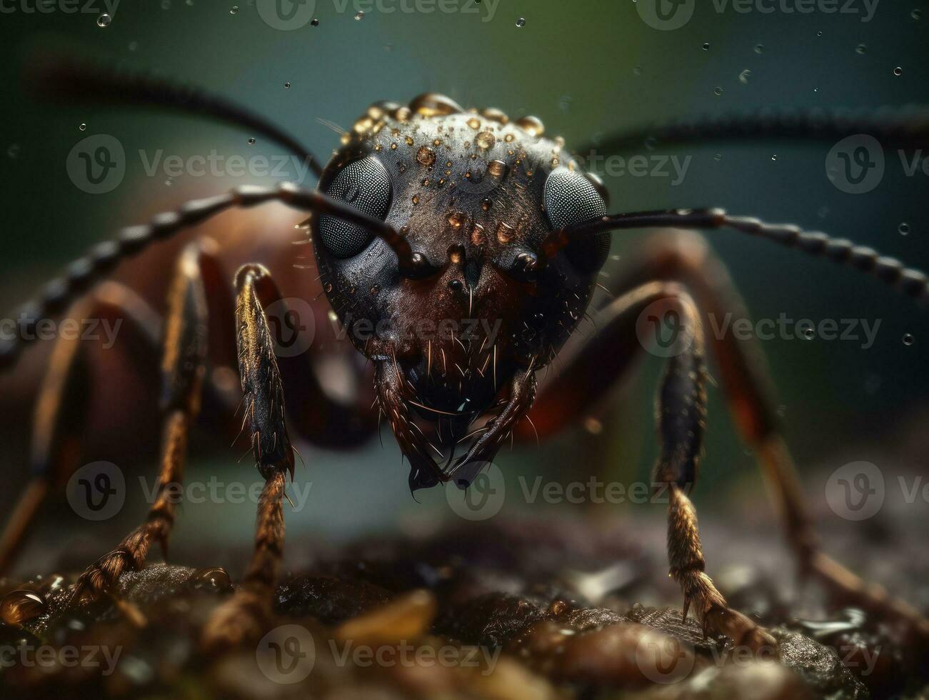 formiga retrato criada com generativo ai tecnologia foto