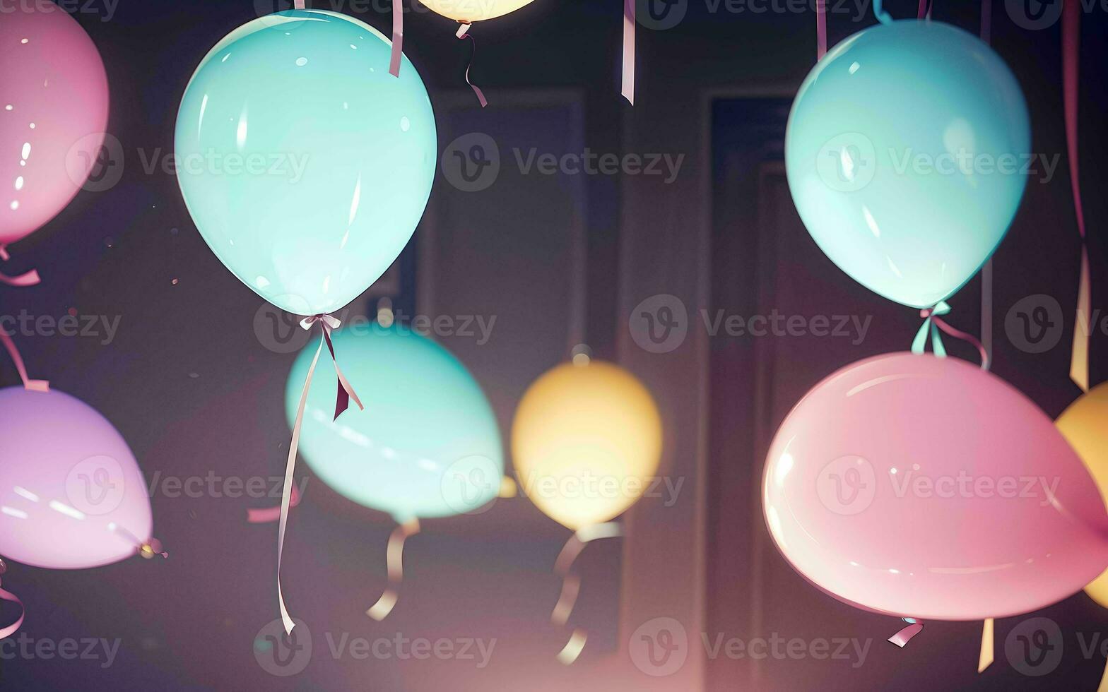 vibrante pastel cor balões iluminar brincalhão criações ai gerado foto