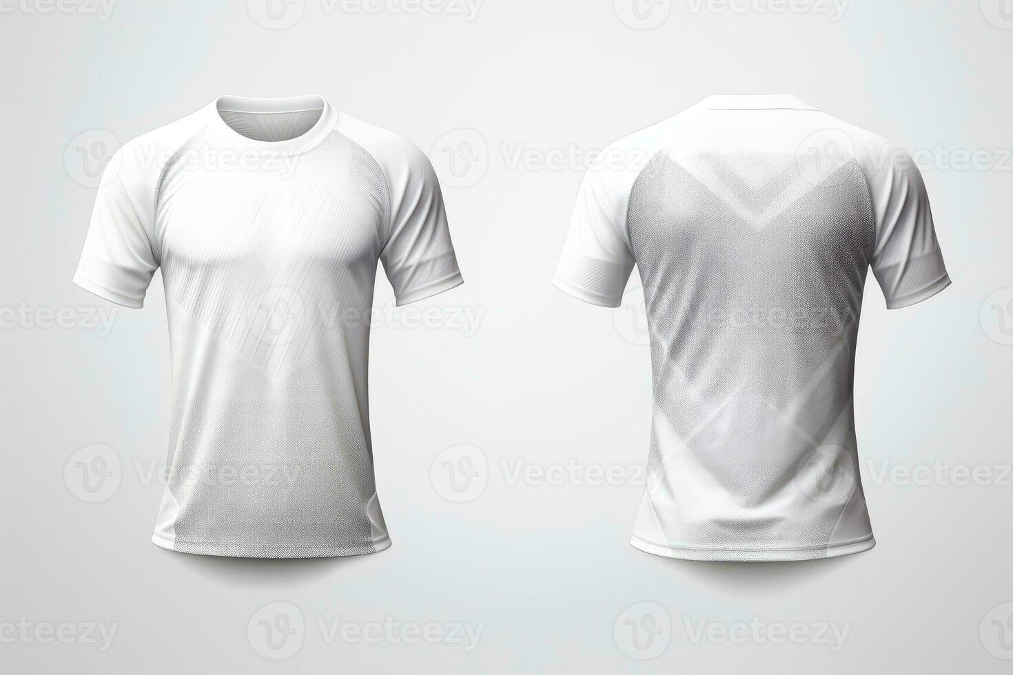 Esportes futebol equipe uniformes branco camisa isolado em branco fundo, generativo ai ilustração foto