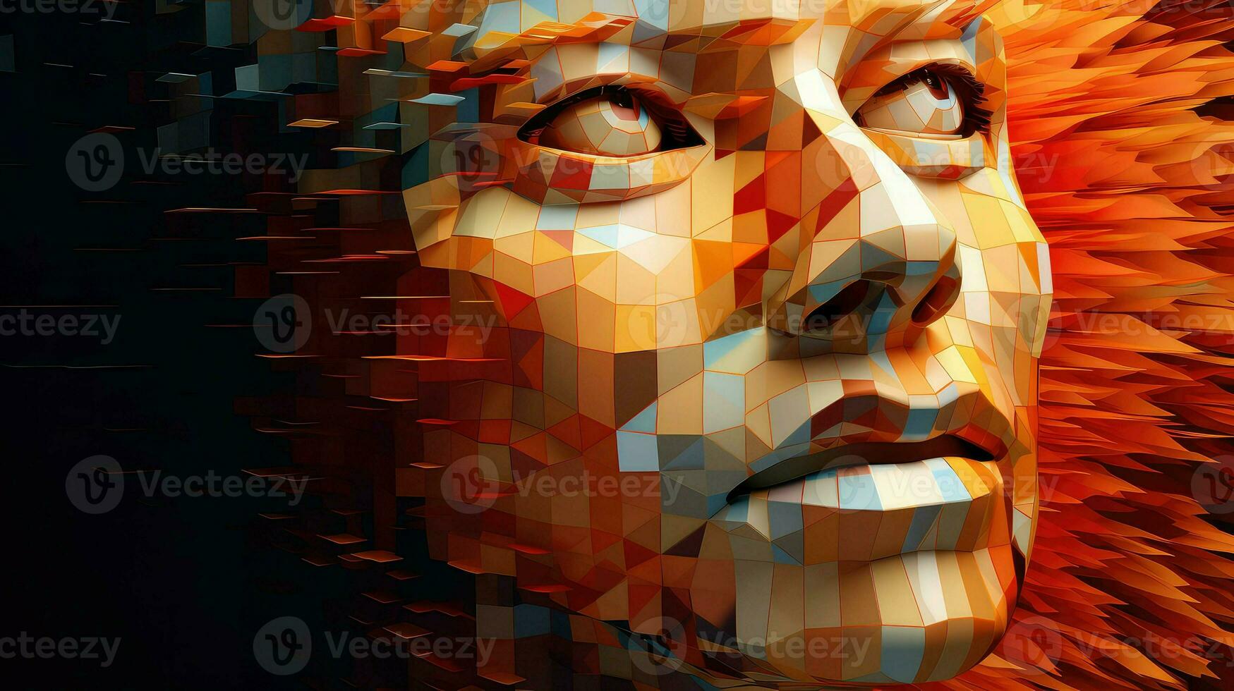 face voxel humano cabeça ai gerado foto