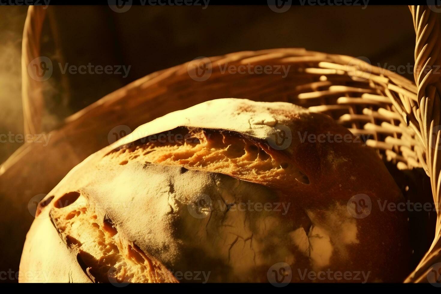 fresco pão dentro a padaria. neural rede ai gerado foto