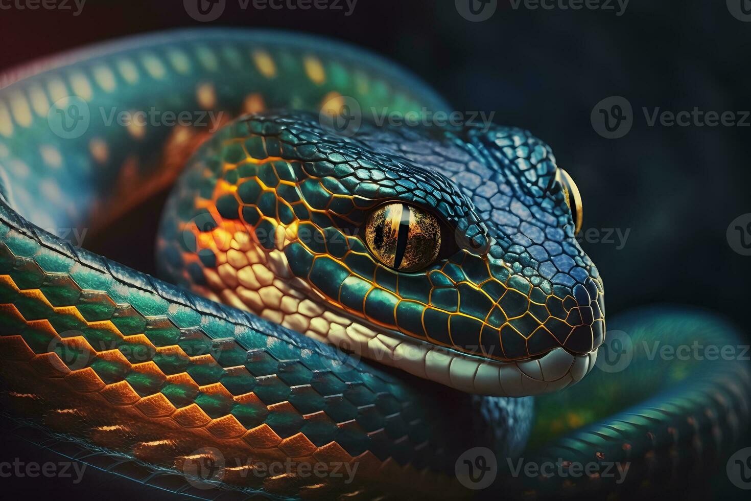 lindo colorida cobra, brasileiro arco Iris boa. neural rede ai gerado  24193046 Foto de stock no Vecteezy