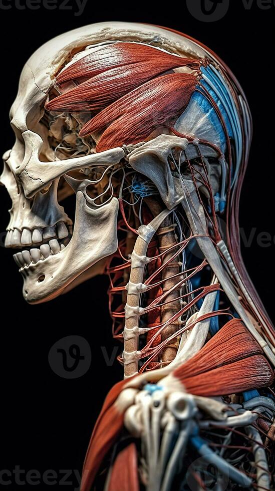 humano anatomia. ai generativo foto