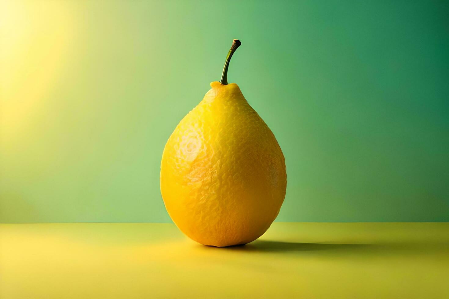 limão fruta Como gotejamento arte dentro uma colorida amarelo fundo foto