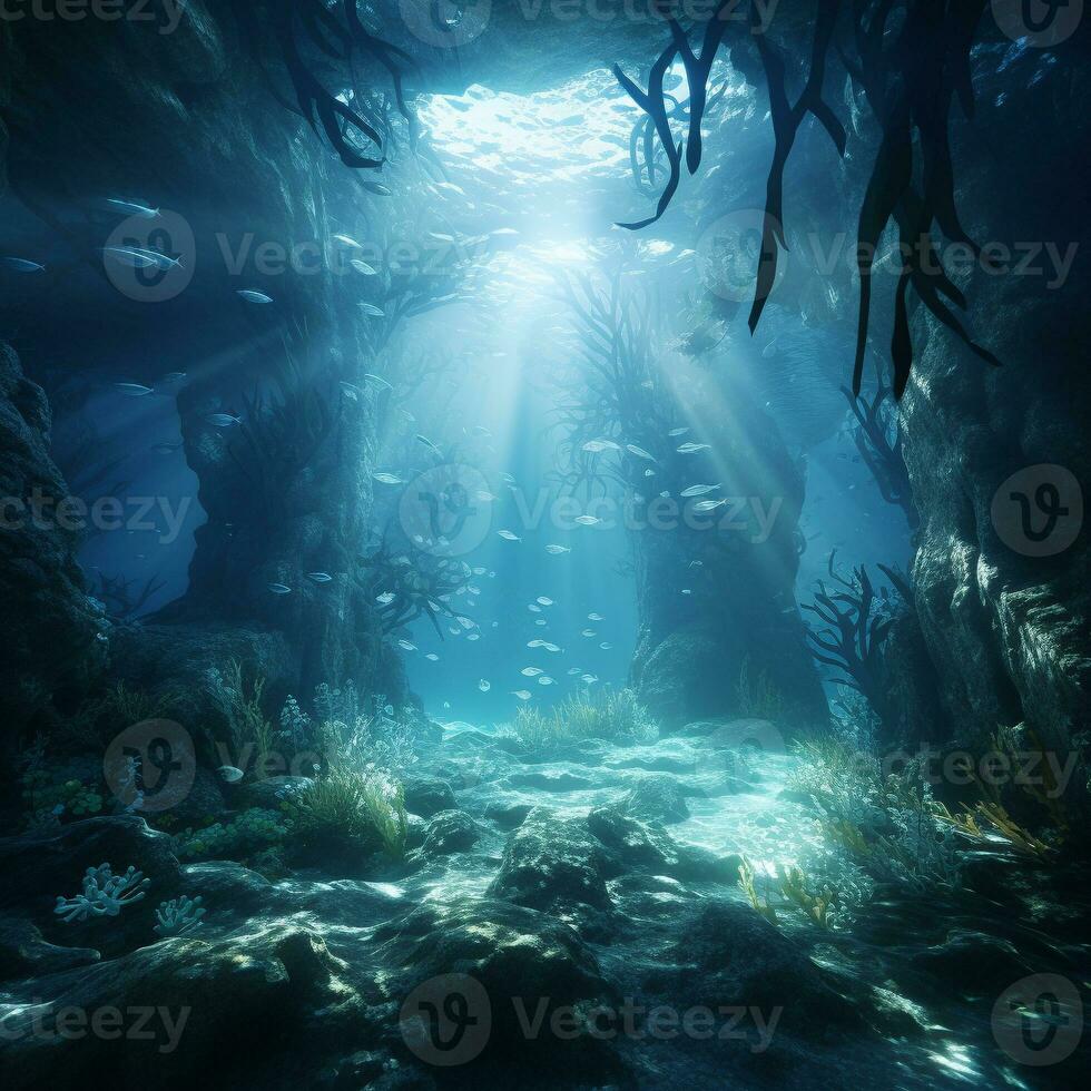 surpreendente embaixo da agua mundo cenário foto