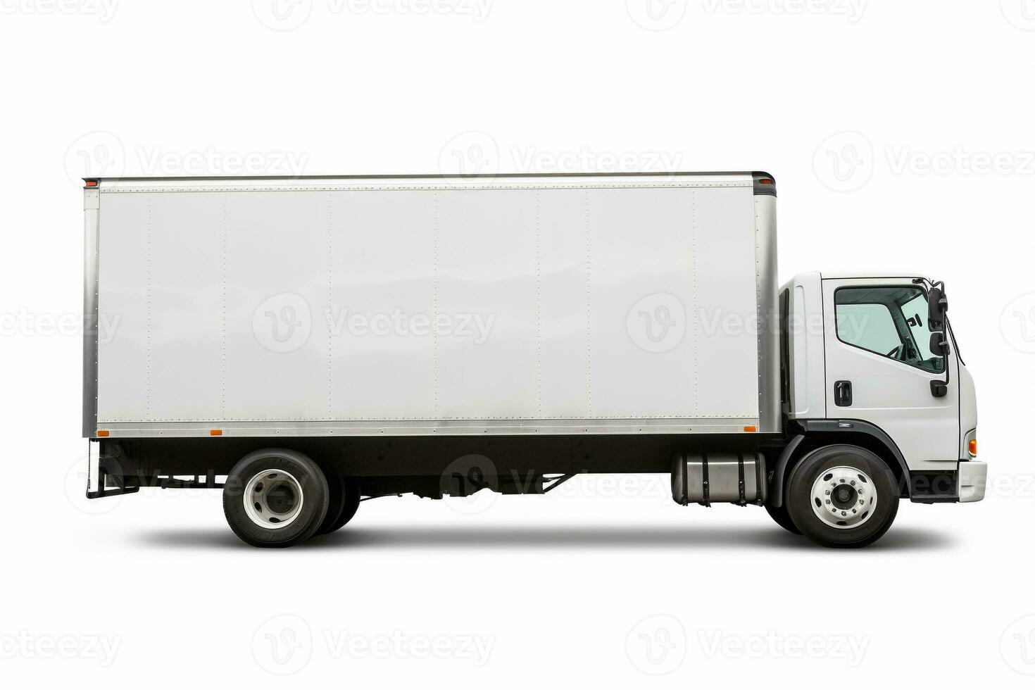 uma branco caminhão em branco fundo generativo ai foto